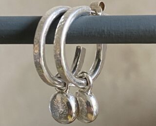 Silver Nugget Hoops